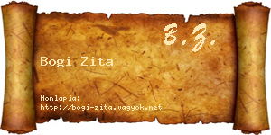Bogi Zita névjegykártya
